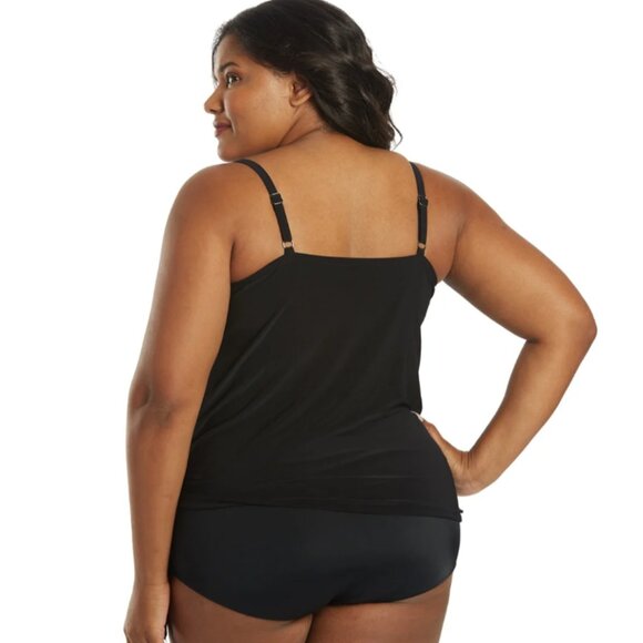 NWT Black Magicsuit Plus Size Surplice Underwire Side Tie Alex Tankini Top Sz 18 - Picture 3 of 8